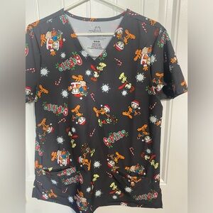 Garfield Christmas scrub top brand‎ new with tags